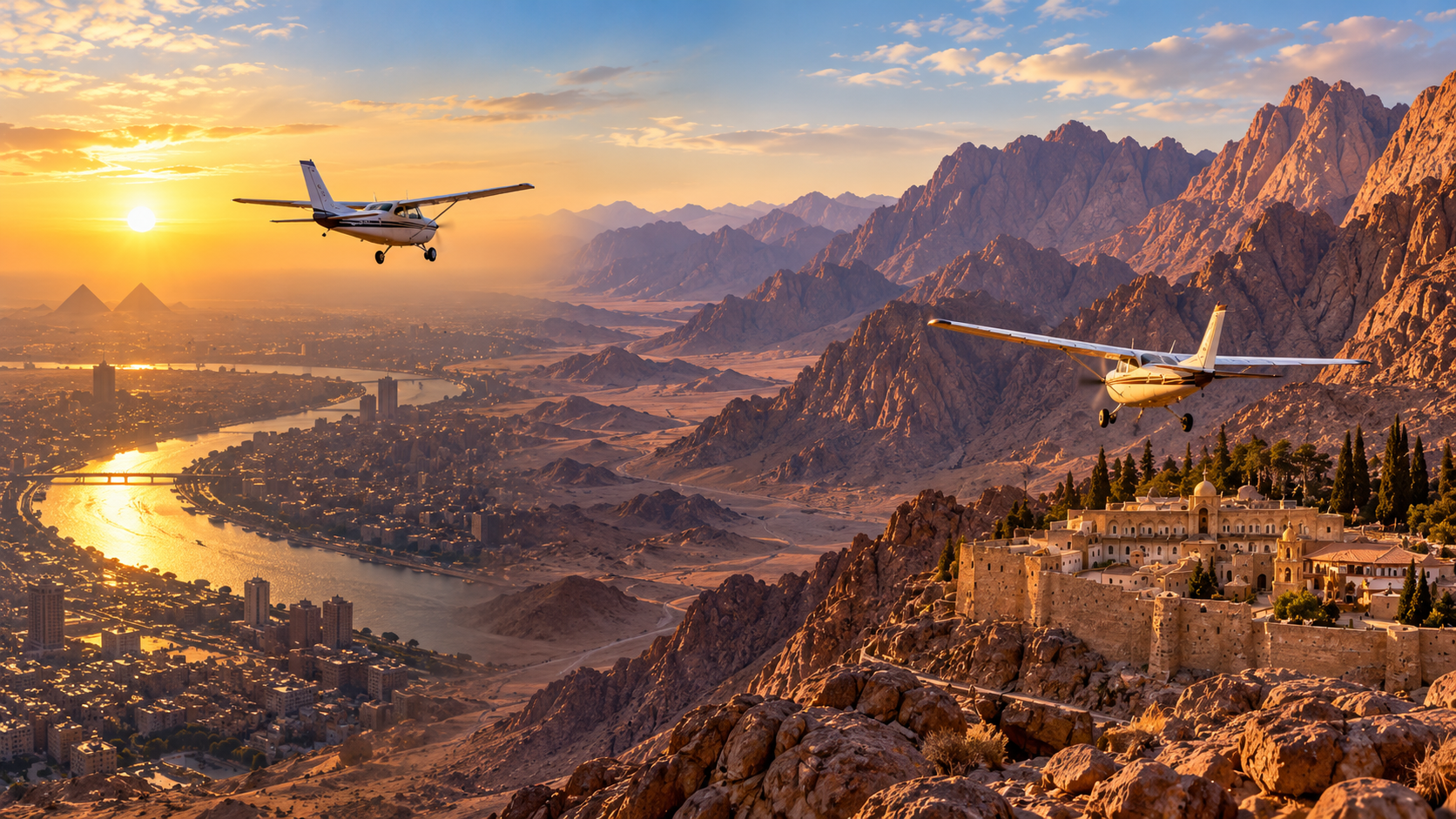 Flight from Cairo to Saint Catherine