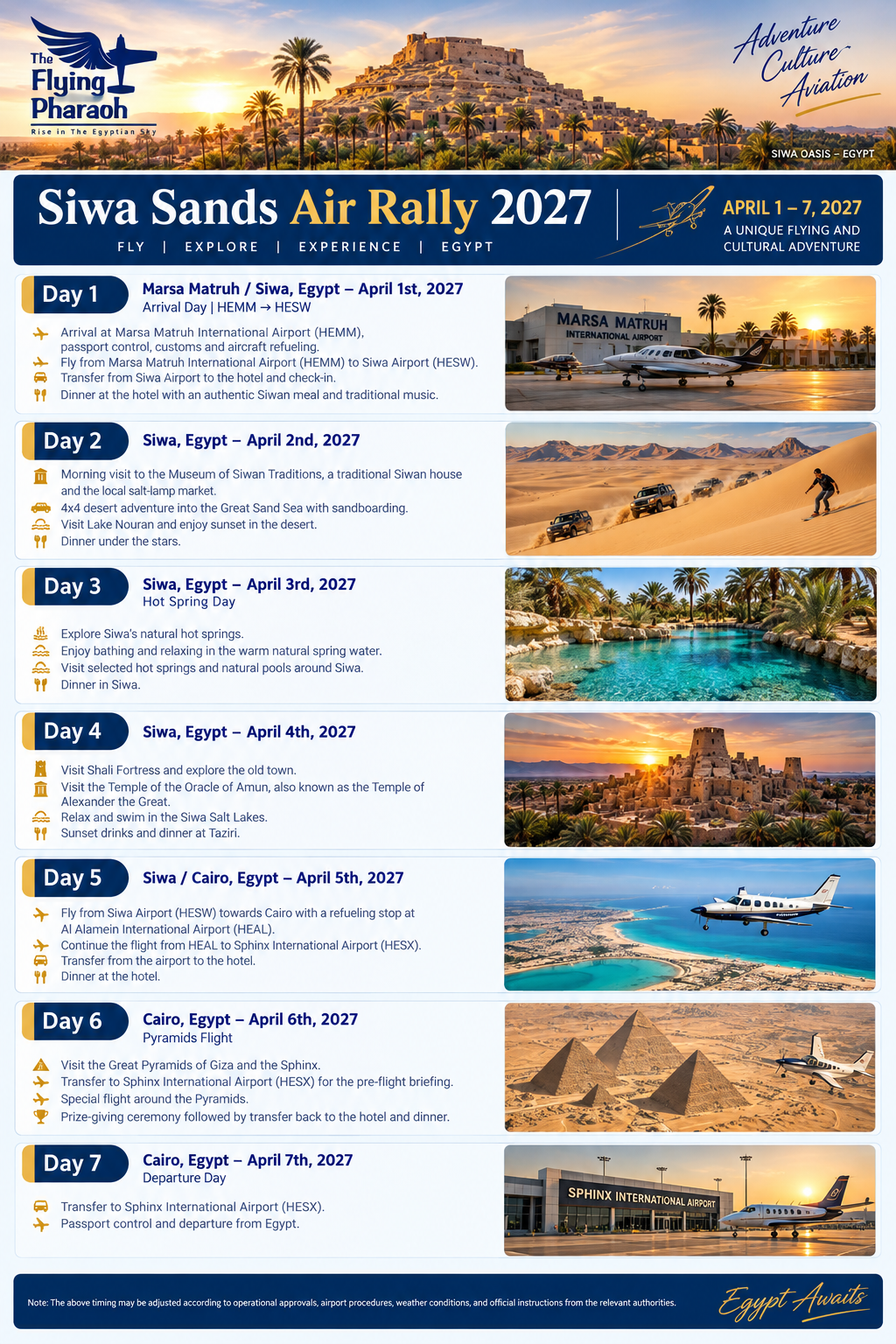 Siwa Sands Air Rally 2027 - April 1–7, 2027